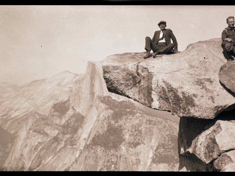 D.J. Angus sitting on a rock